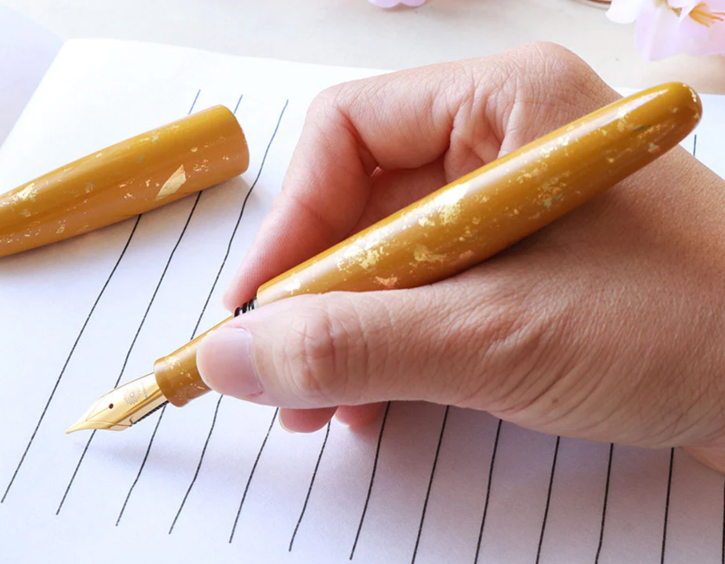 Wancher Dream Fountain Pen | Kyoto Urushi Kotoiro - Kinkakuji Temple