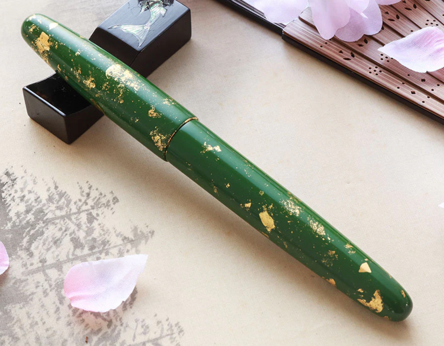 Wancher Dream Fountain Pen | Kyoto Urushi Kotoiro - Arashiyama Bamboo