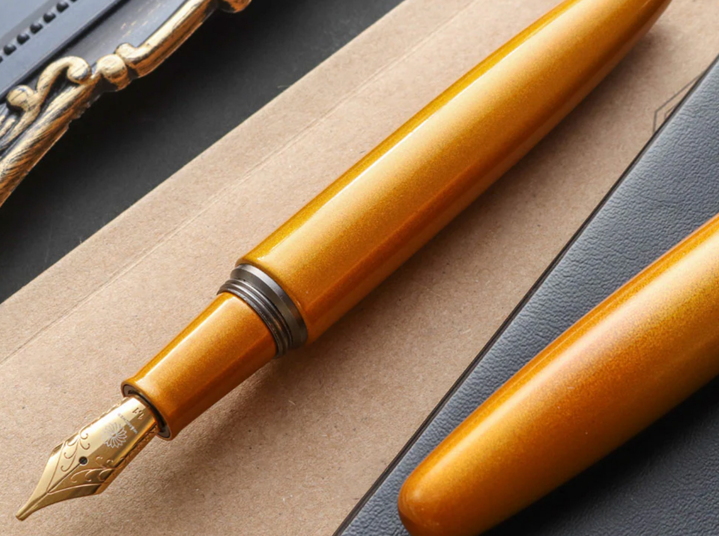 Wancher Dream Fountain Pen | AIZU URUSHI - Metallic Nashiji