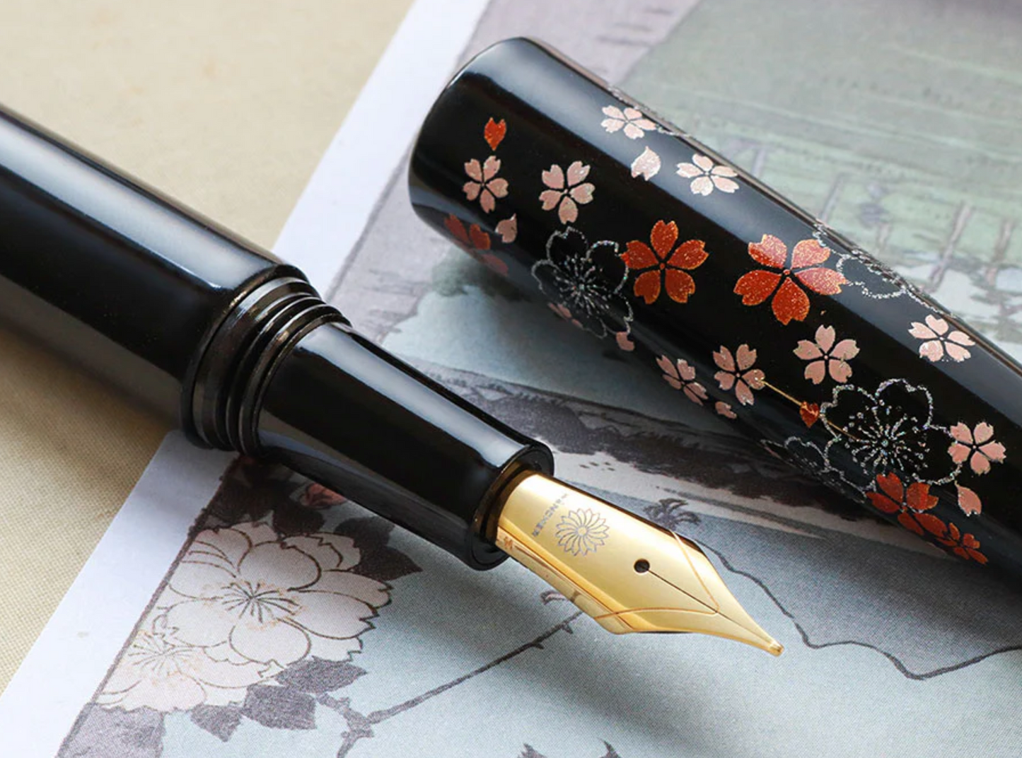 Wancher Dream Fountain Pen | Echizen Urushi - Omoide Sakura -