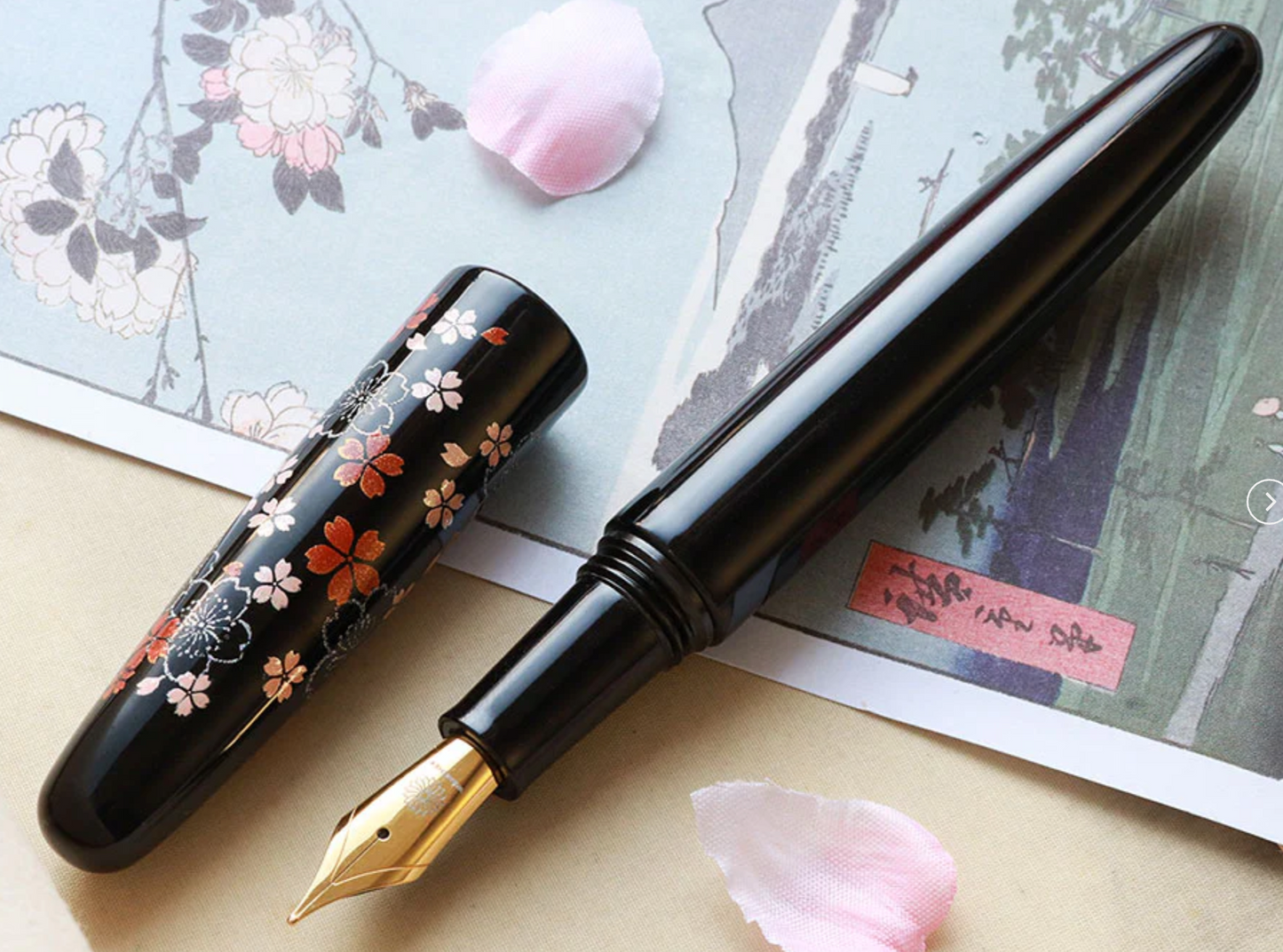 Wancher Dream Fountain Pen | Echizen Urushi - Omoide Sakura -