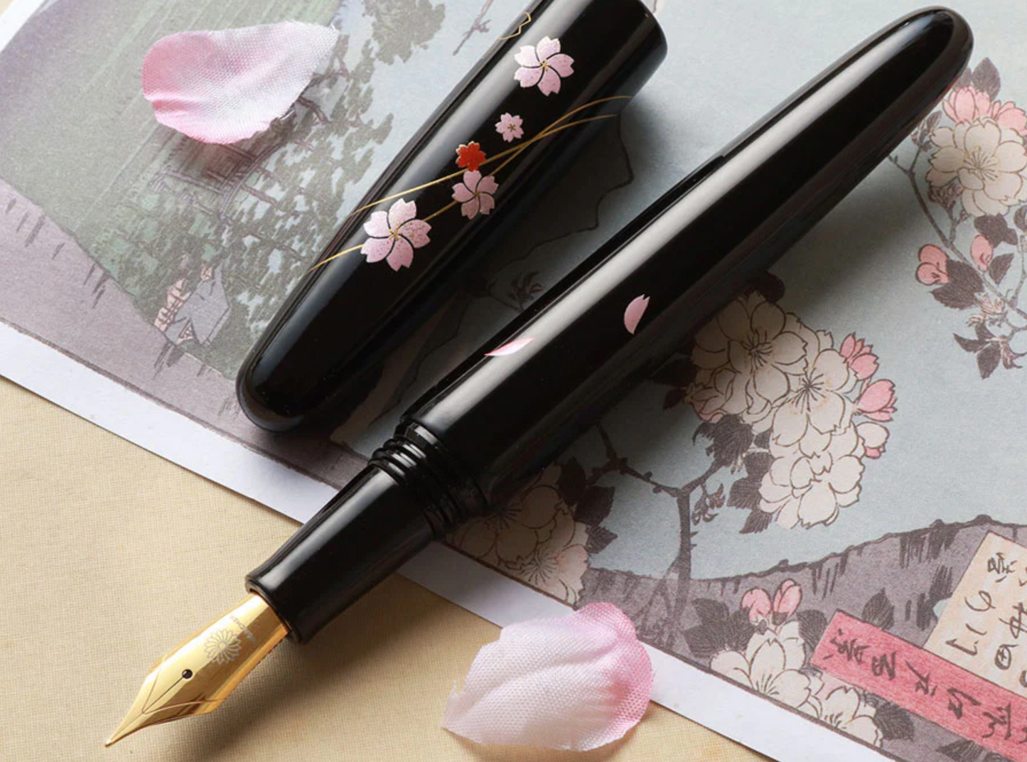 Wancher Dream Fountain Pen | Echizen Urushi - Sakura Zukiyo -