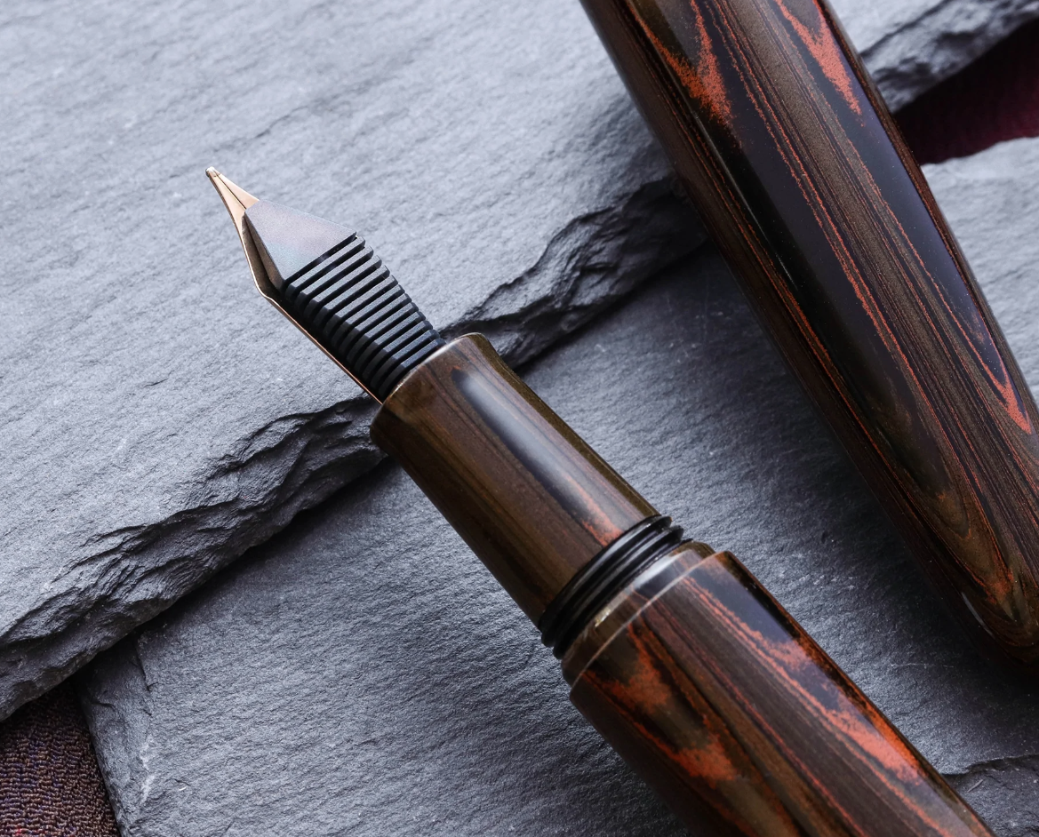 Wancher Dream Fountain Pen | TRUE EBONITE - MARBLE BROWN