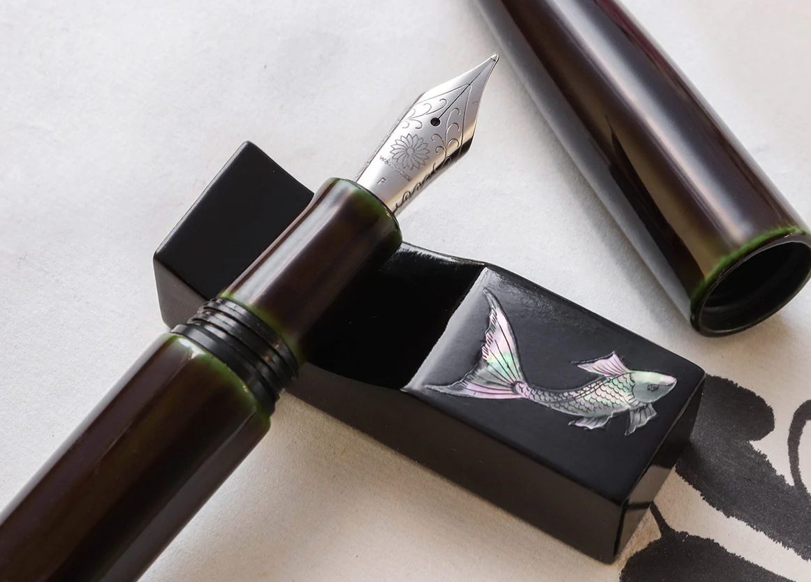 Wancher Dream Fountain Pen | TRUE URUSHI - HEKI TAMENURI