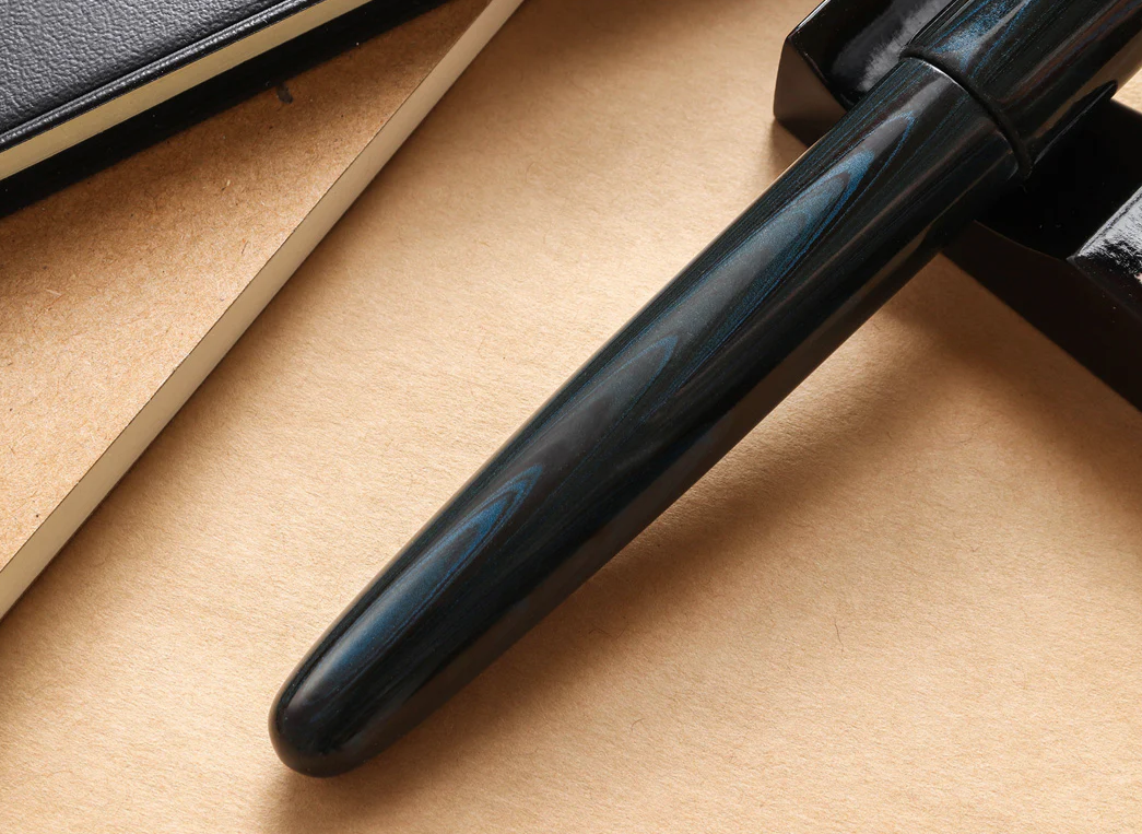 Wancher Dream Fountain Pen | TRUE EBONITE - MARBLE BLUE