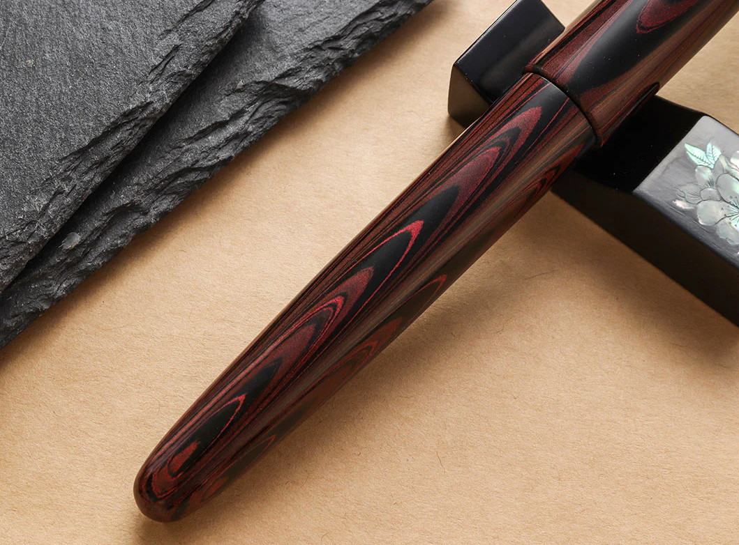 Wancher Dream Fountain Pen | TRUE EBONITE - MARBLE RED