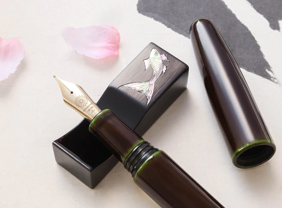 Wancher Dream Fountain Pen | TRUE URUSHI - HEKI TAMENURI